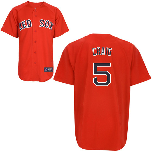 Allen Craig #5 MLB Jersey-Boston Red Sox Men's Authentic Red Home Baseball Jersey